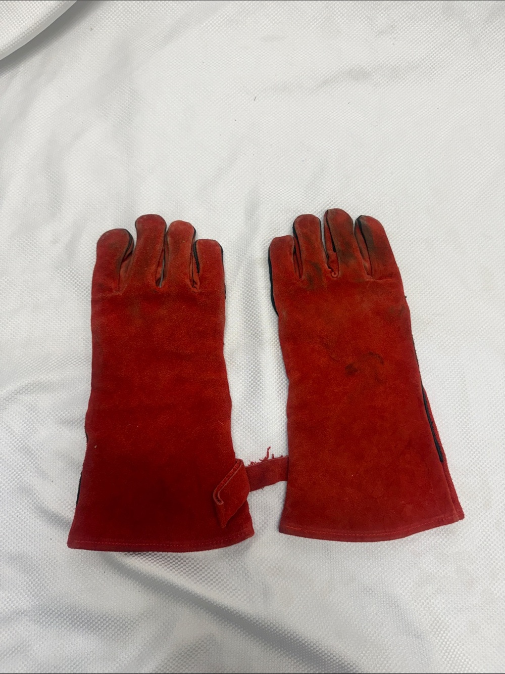 Men's Red Suede Welding Gloves